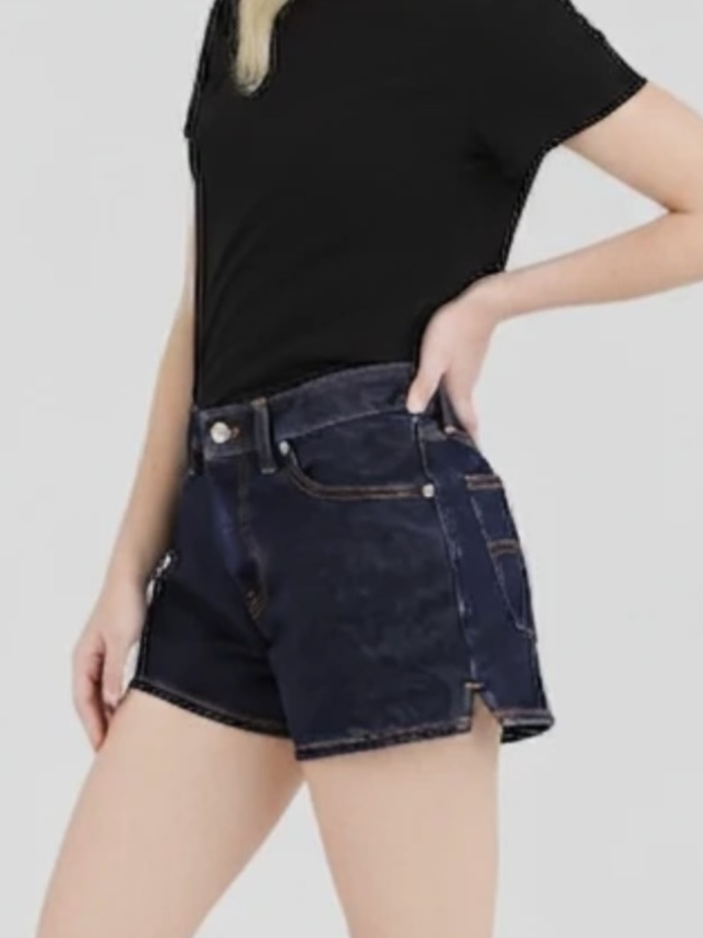 wild fable Navy Dark Indigo High-Rise Denim Shorts